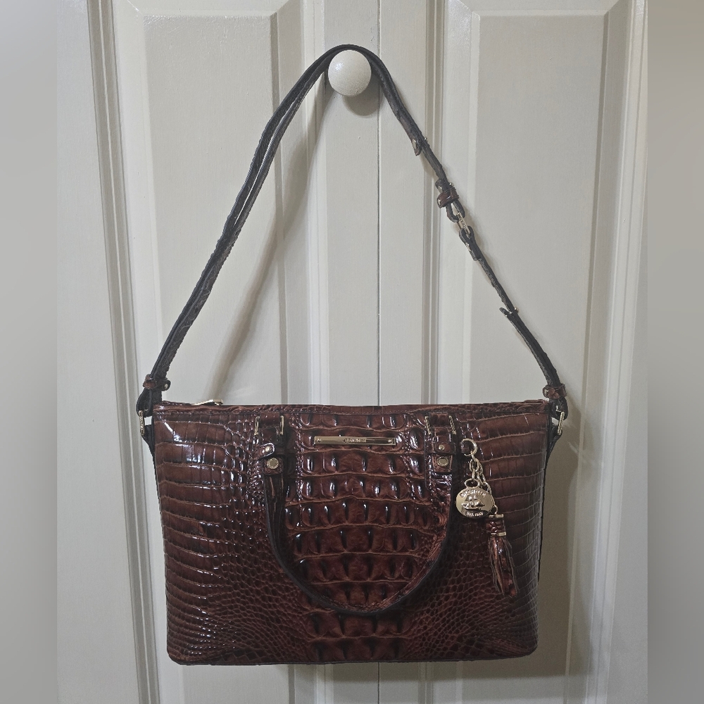 Brahmin Mini Asher Pecan Melbourne Genuine Leather Tote